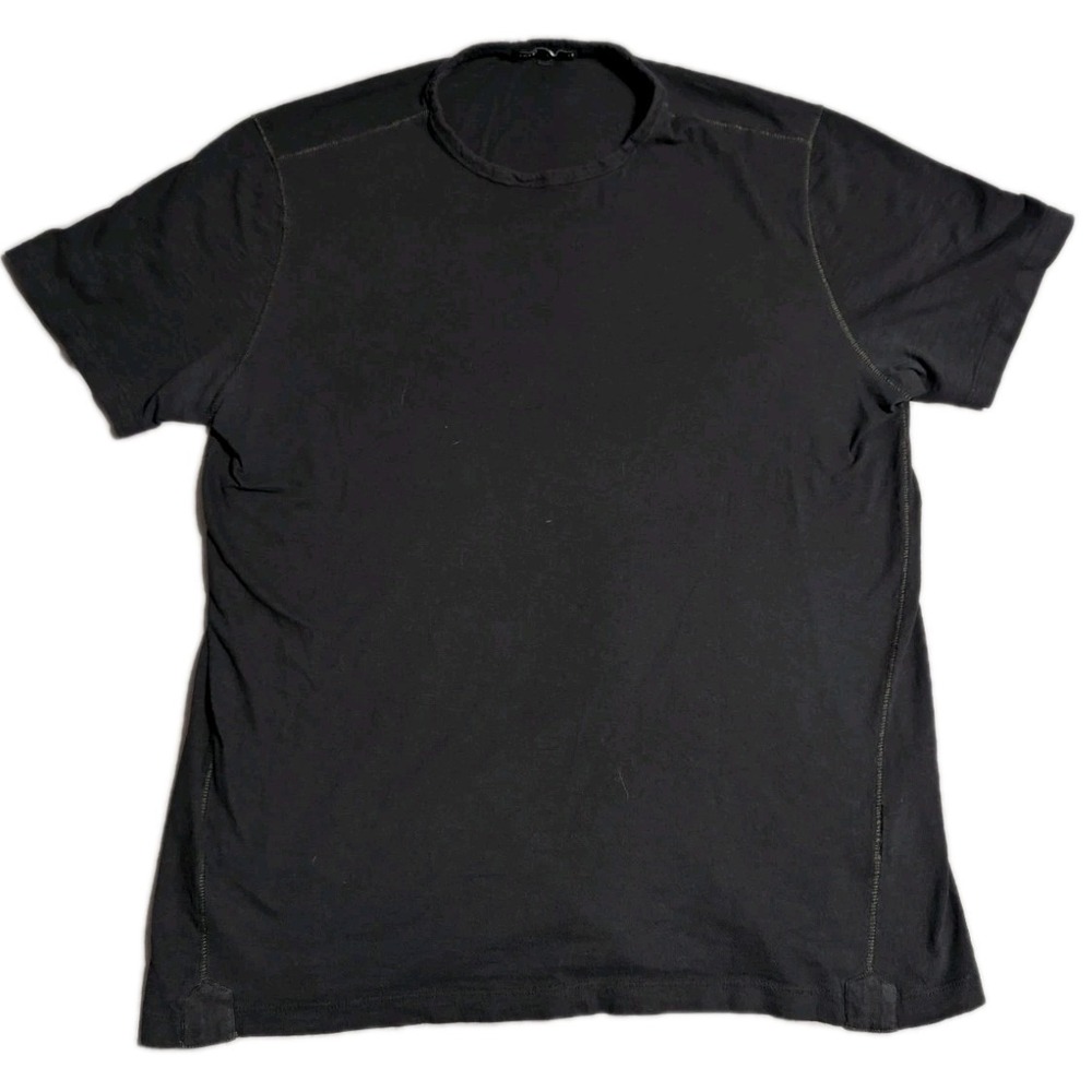 Robert Barakett T Shirt Mens L Black Short Sleeve Crew Neck Luxury Basic